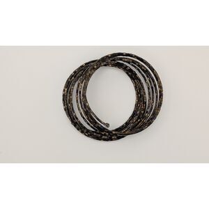 Multi-Strand Metallic Beaded Wrap Bracelet – Memory Wire Bangle – Unisex Jewelry